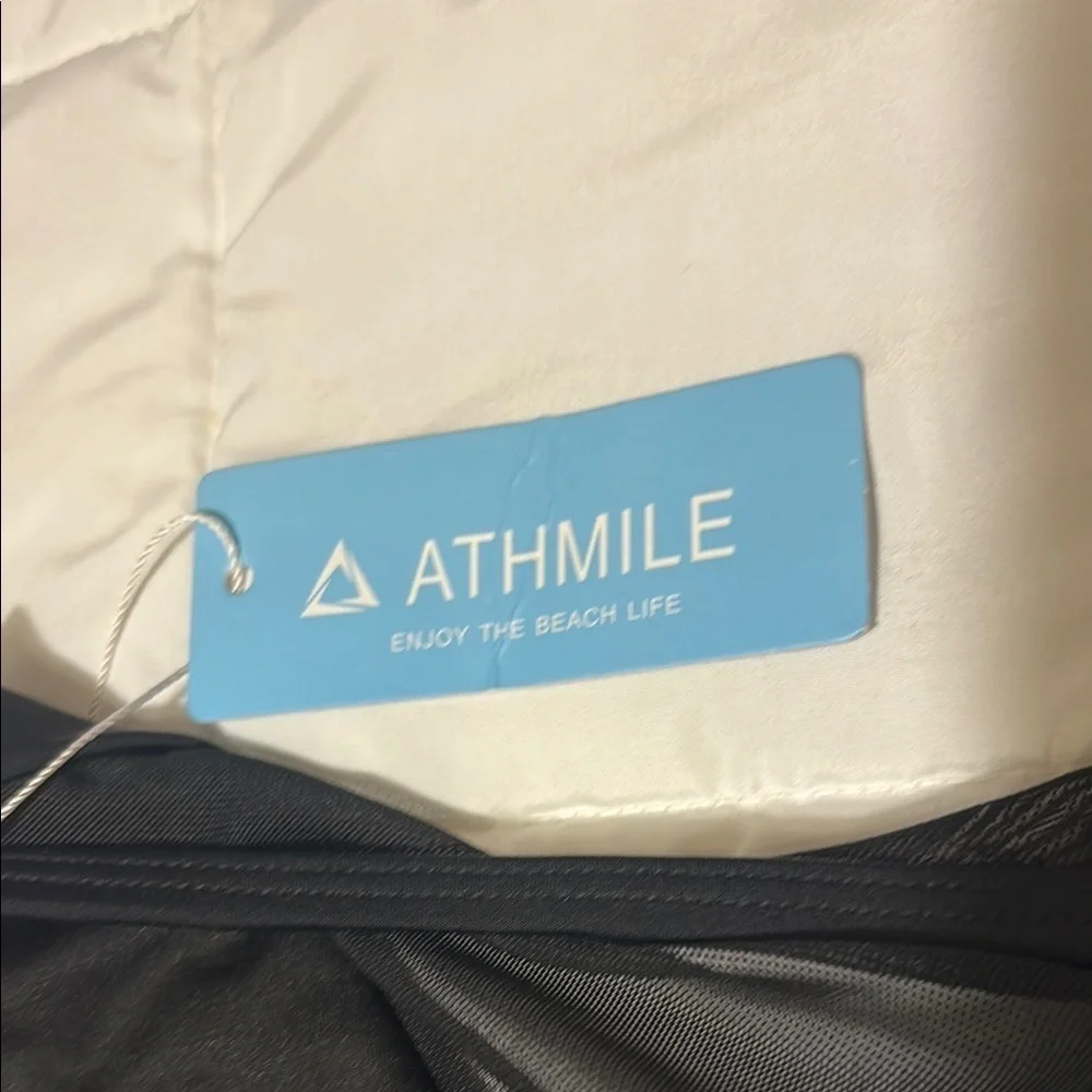 Athmile Black One-Piece Mesh, High-Cut, Tummy Control Swimsuit